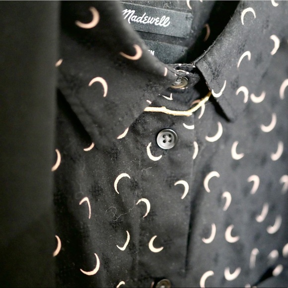 Madewell button down with crescent moons - Picture 2 of 5
